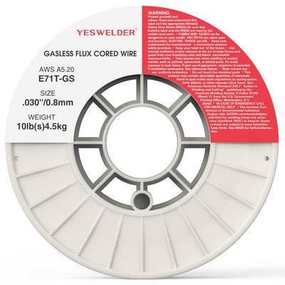 Gasless Flux Core Welding Wire, .030" E71TGS Carbon Steel Spool, 10LB Spool