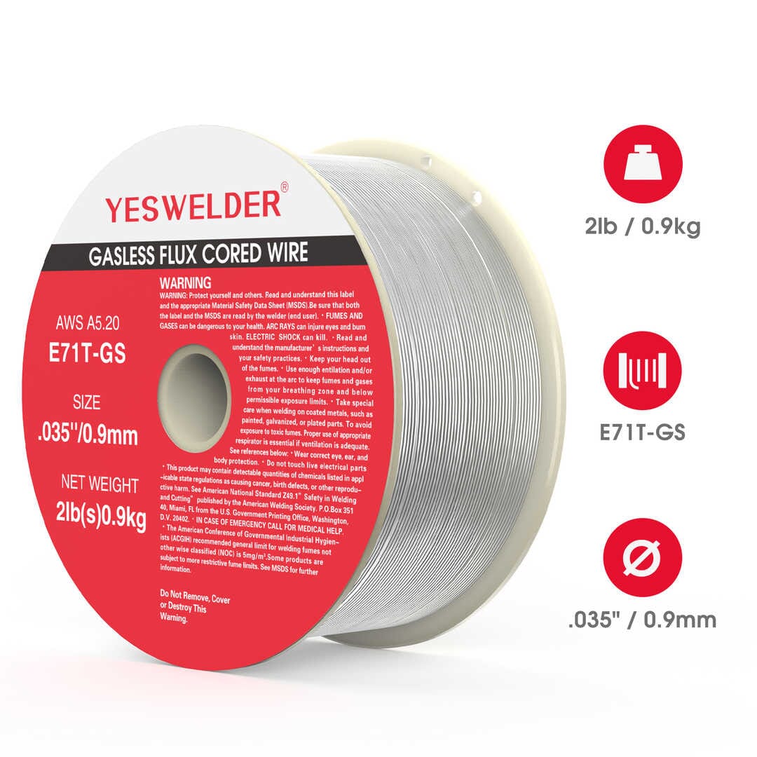 E71T-GS/2LB-0.9 2LB Spool .035" Gasless Flux Core MIG Welding Wire