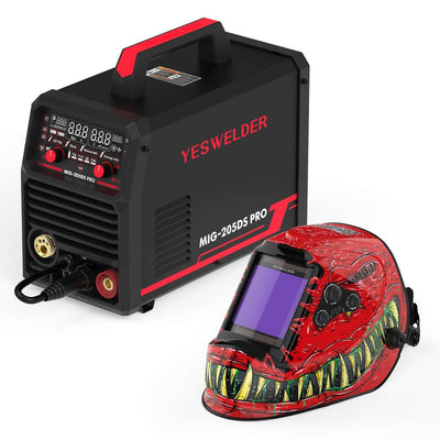 LYG-M800H-RH Rion Graphic Auto-Darkening Welding Helmet Business & Industrial > Work Safety Protective Gear > Welding Helmets YesWelder Helmet+MIG-205DS MIG Welder 