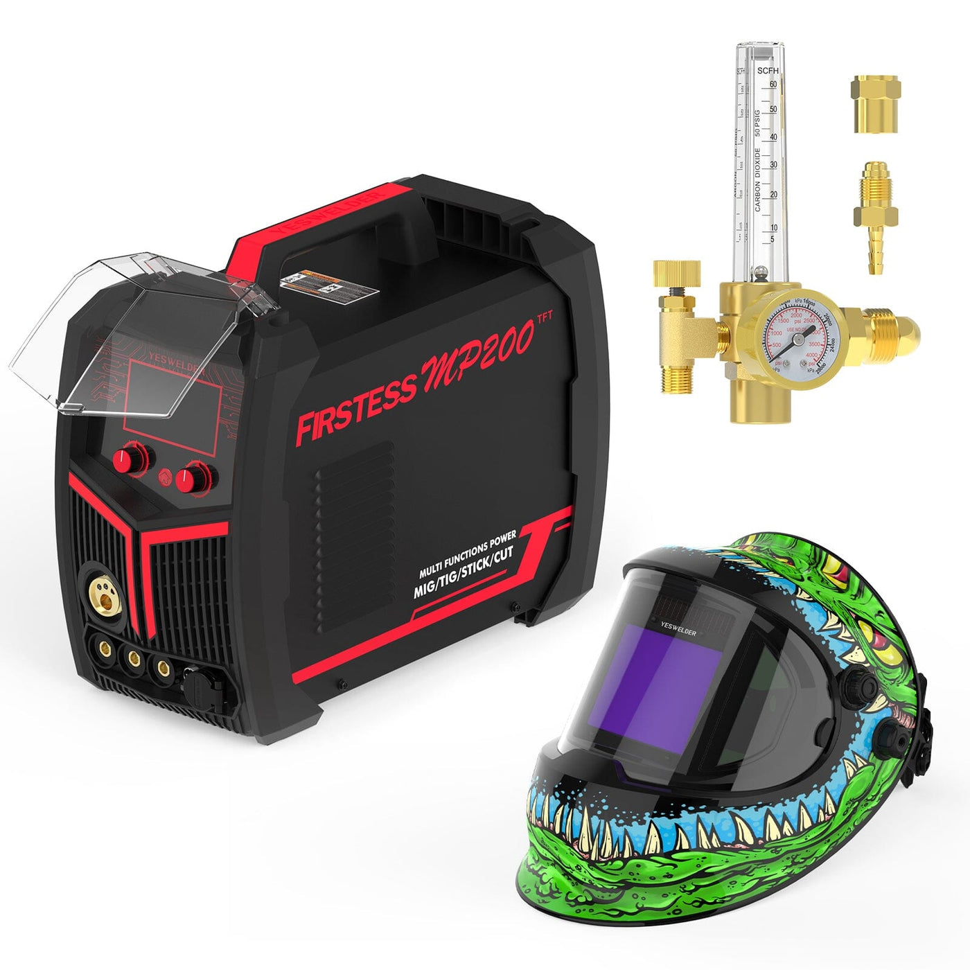 FIRSTESS MP200 Welder+Helmet+Regulator 