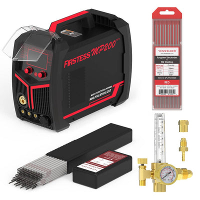 FIRSTESS MP200 5-in-1 Welder & Cutter Hardware > Tools > Welders & Plasma Cutters YesWelder Welder+Regulator+Filler Rod+Tungsten 