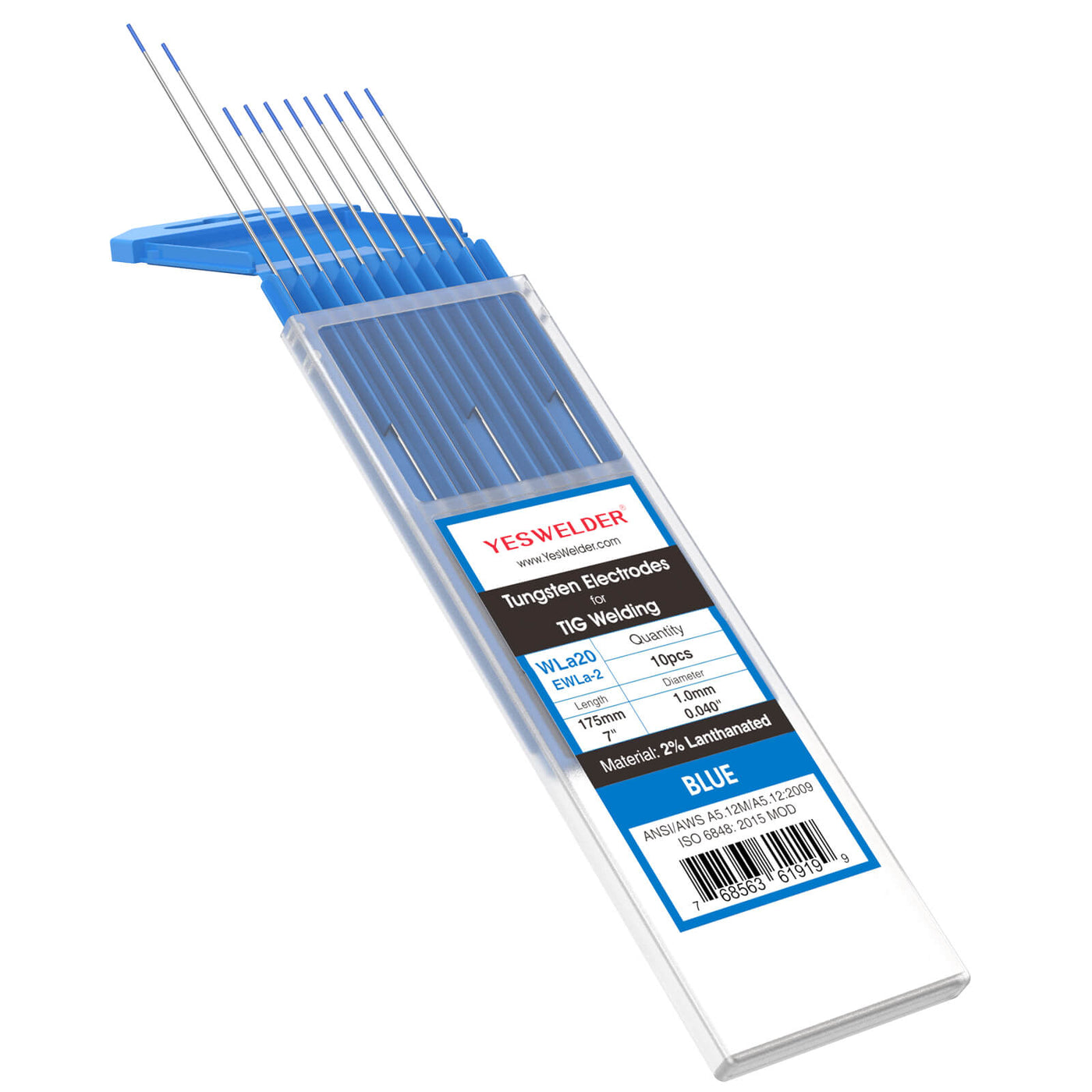 2% Lanthanated Tungsten Electrode (Blue,WL20) | YesWelder® TIG Welding Electrode Hardware > Tool Accessories >Tungsten YesWelder 1/25"x7" (1.0x175mm) 