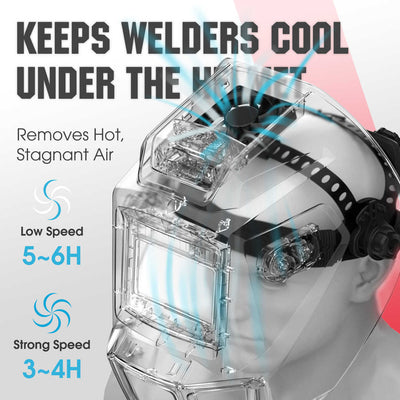 YesWelder W700 Auto Darkening Welding Helmet with Fan and Light